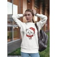 thumbnail image 2 of The Christmas Panda Sweatshirt Women -Image by Shutterstock, Female 5X-Large, 2 of 4