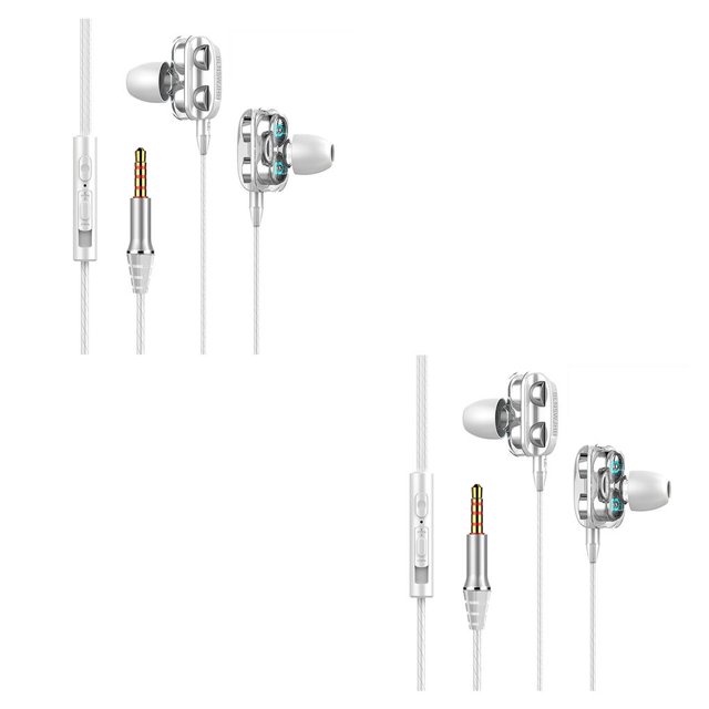 Monstrate Auricular con cable Cancelación de ruido Altavoz dual Auricular ergonómico Auricular Type1 NO1