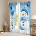 thumbnail image 3 of Manfei Kawaii Christmas Snowman Black Out Curtains,Merry Xmas Curtains Pack of 2 (42x63 Each),White Blue Bedroom Curtains For Kids,Microfiber Bedroom Decor, 3 of 6