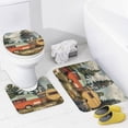 thumbnail image 4 of Camping Trailer Happy Campers 4 Piece Bathroom Rug Set with Shower Curtain Bathroom Sets with Shower Curtain And Rugs 4 Piece Camper Vintage Wood Waterproof Shower Curtain for Bathroom Decor Set, 4 of 8