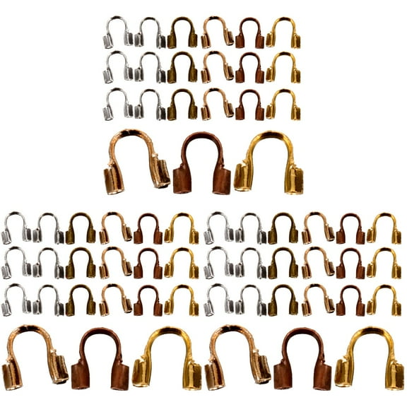 1800 pcs  Diy Craft Crimp Beads U Shaped Wire Guards Wire Guards for Jewelry Making
