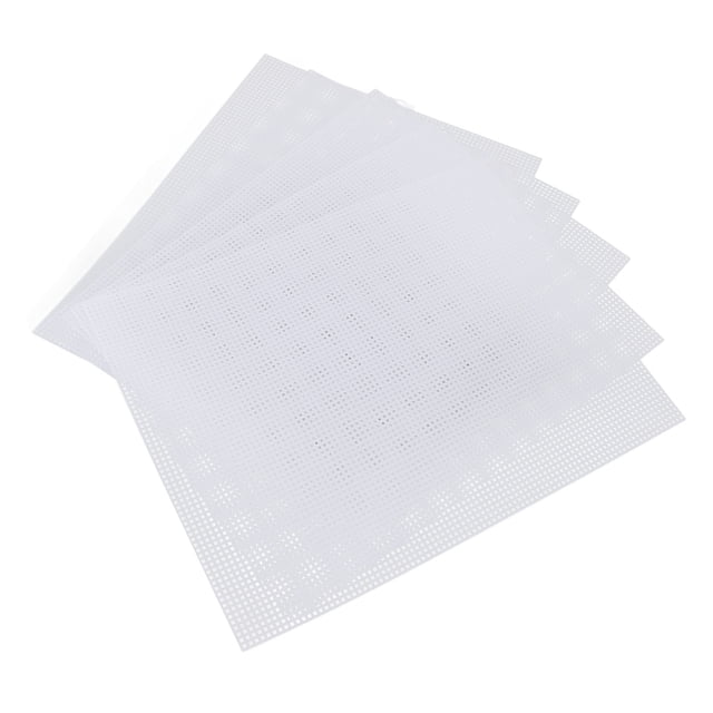 Plastic Mesh, Easy To Cut 5 Pcs Plastic Canvas Sheet Sturdy for Embroidery