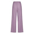 thumbnail image 5 of Women High Waisted Wide Womens Plus Size Casual Pants with Pockets Leg Pants Casual Drawstring Pants Women Casual Elastic Trousers Comfy Straight Leg Long Pants with Pockets Large, 5 of 5