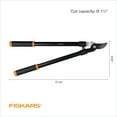 thumbnail image 3 of Fiskars 28" Long, Steel Blade Garden Bypass Lopper and Tree Trimmer, 1.5" Diameter Cutting Capacity, 3 of 10