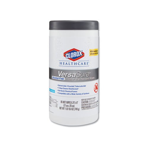 VersaSure Cleaner Disinfectant Wipes 1-Ply, 6 3/4" x 8", White, 85 Towels/Can