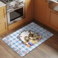 thumbnail image 2 of Easter Bunny Entryway Rug 2'x3'&nbsp; Non Slip Front Door Mats, Spring Easter Eggs Chick Floral Blue Check Entrance Rugs Indoor Outdoor Carpet, Washable Floor Mats Small Area Rug for Bedroom Kitchen, 2 of 8
