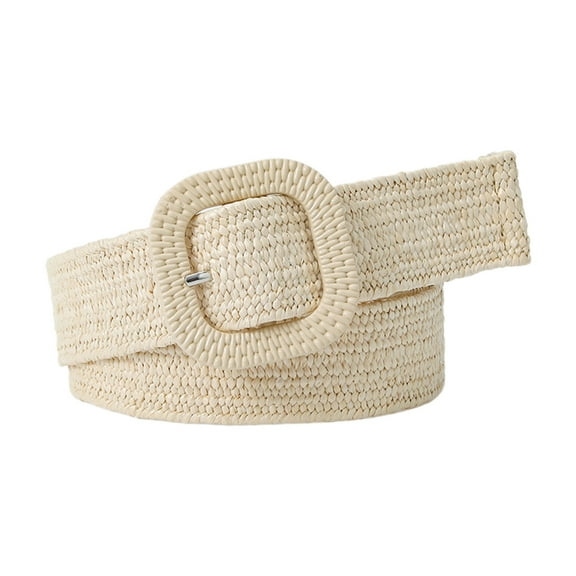 lanema Braided Women Belt Wide Bohemian Belts Designer Adjustable Buckle Waist Belt