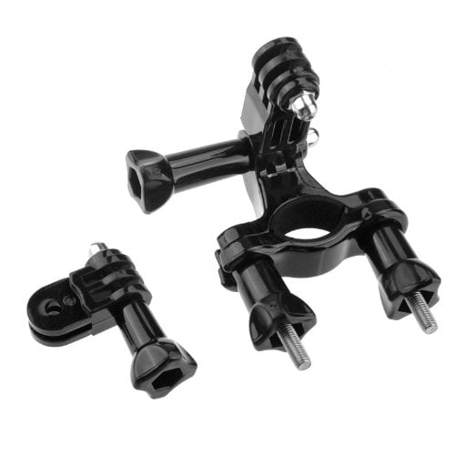 Goliton Motorcycle Bike Sport Handlebar Seatpost Pole Mount with 3 Way Pivot Arm Compatible with Gopro Hero4/5/3+/3/2/1/4 Session/5 Session XiaoYI Xiaomi - Max for 4cm Diameter - Black