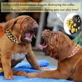 thumbnail image 3 of Collar de cuero para perros con púas doradas, para evitar que el perro sea atrapado por perros más grandes, 3 of 5