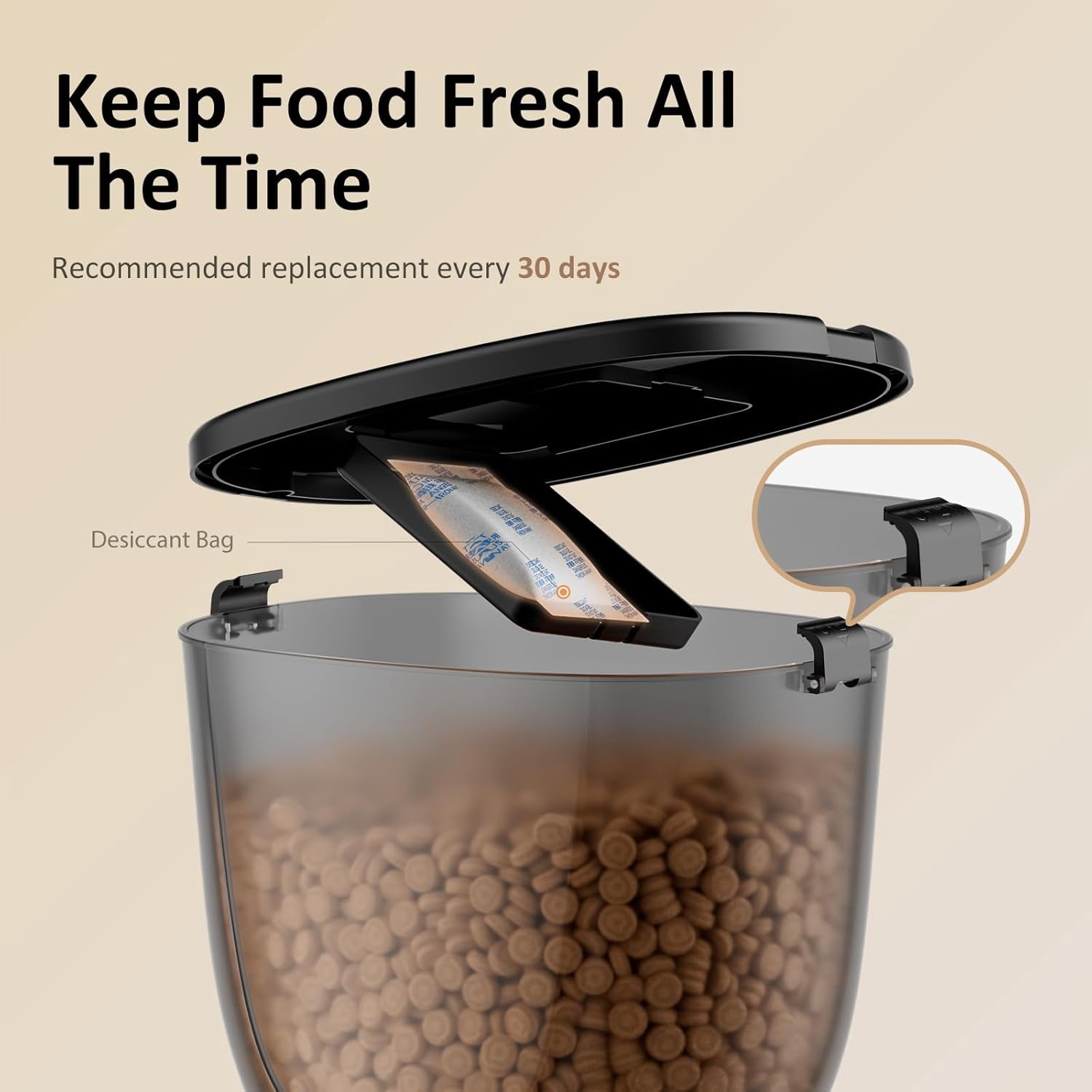 Automatic Cat Feeder WiFi, 5G App Control Timed Dispenser with Remote Feeding, 5L Auto Pet Feeder for Dry Food