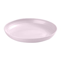 Sunshinehomely 11 inch Plastic Plates Reusable Round Dinner Plates Lightweight Fruit Salad Snack Cake Dessert Bread Plates for Kitchen Picnic Camping, Microwave Dishwasher Safe