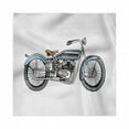 thumbnail image 1 of Motorcycle Decorative Satin Napkins Set of 4, Off Road Bike Motocross Racer Theme Transportation Rider Culture, Square Fabric Party & Dinner Napkin, 18", Pale Blue Grey and Black, by Ambesonne, 1 of 2