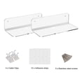 thumbnail image 3 of Estante De Montaje En Pared Acrílico De Soporte De Estante De Altavoz Inteligente Estante Flotante Transparente 2 Uds. Advancent HA017878-00, 3 of 5