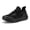 Jet Black, variant on Fittington Men's Slip on Walking Shoes - Breathable Wide Toe Box Sneakers with Arch Support & 5cm Cushioned Sole, All Day Long Comfort
