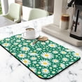thumbnail image 2 of Washable Rubber Daisy Cute Floral Dish Drying Mats for Kitchen Counter Home Large Coffee Bar Pad Accessories and Decor for Utensils Stemware 19.5''x12'', 2 of 7