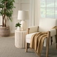 thumbnail image 2 of Lámpara de Mesa Nourison Home de Cerámica Blanca Natural 23 Pulgadas, Pantalla Blanca – Ideal para Recámara, Sala de Estar, Comedor y Oficina, 2 of 6