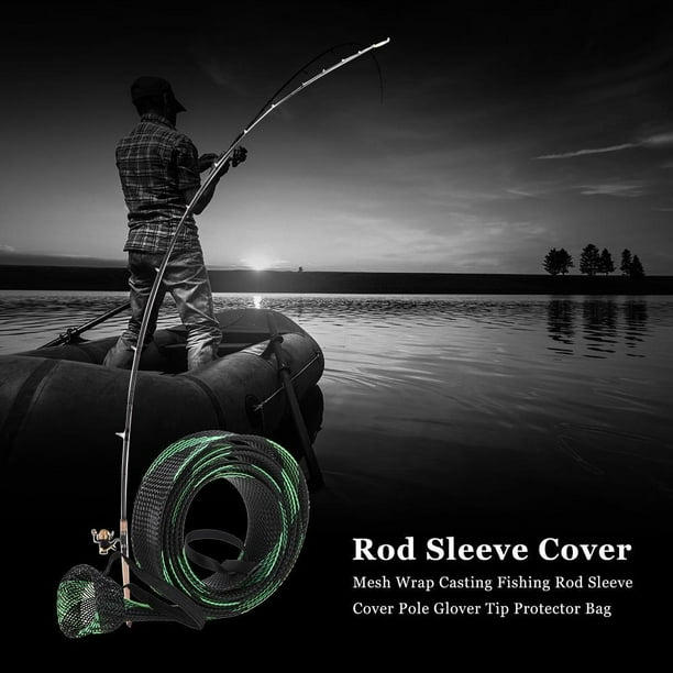 Funda Para Caña De Pescar Tmvgtek Envoltura De Malla Casting Caña De Pescar Manga Cubierta Polo Glover Tip Protector Bag(5)