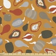 thumbnail image 1 of Orange and Yellow Fabric by the Yard Upholstery, Thanksgiving Themed Pattern of Various Pumpkins, Decorative Fabric for DIY and Home Accents, 5 Yards, Burnt Orange Multicolor by Ambesonne, 1 of 4