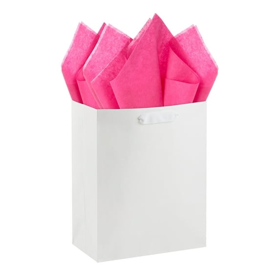 Hallmark Tissue Paper (Solid Hot Pink) 8 Sheets