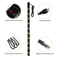 thumbnail image 3 of Tira de alimentación resistente de 10 tomas, protector contra sobretensiones, cable de extensión largo de metal de 6 pies, certificado SGS, negro (1000J)..., 3 of 5