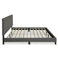 thumbnail image 4 of Furinno Laval Double Row Nail Head Bed Frame, 12 Piece Slat Style, Stone, King, 4 of 4