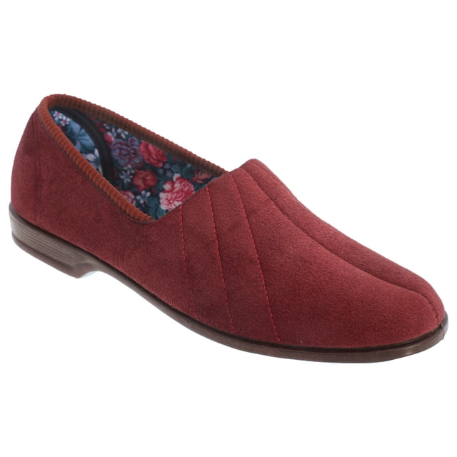 Sleepers Pantoufles en Velours à Dessus Roulé Audrey III pour Femmes
