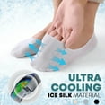 thumbnail image 4 of Dyfzdhu No Show Socks 1 Pair Breathable Ice Silk Socks Low Cut Socks For Mens And Womens Ultra Low Cut Non Slip Flat Boat, 4 of 5