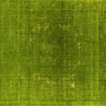 thumbnail image 1 of Ahgly Company Machine Washable Indoor Square Oriental Yellow Industrial Area Rugs, 8' Square, 1 of 4