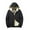Black, variant on Men's Solid Color Casual Cotton Zipper Long-Sleeve Jacket, Graphene Hooded Cotton Jacket with Sport Pocket Label, Warm and Lightweight for Outdoor Activities,Gray XL