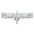 thumbnail image 2 of KATARINA Diamond Engagement Ring with Marquise Cut Center Stone and Matching Band in 14K White Gold (1/3 cttw) (GH, SI2-I1), 2 of 5