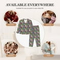 thumbnail image 4 of Uemuo Daisies Flowers Pattern Womens Pajama Sets,PJ Set for Women,Pajamas for Women Logo,Long Sleeve Pajama Set for Women,Soft Long Sleeve Top With Pants-Large, 4 of 9