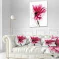 thumbnail image 3 of Designart Blooming Red Flower Watercolor - Floral Throw Pillow - 12x20, 3 of 5