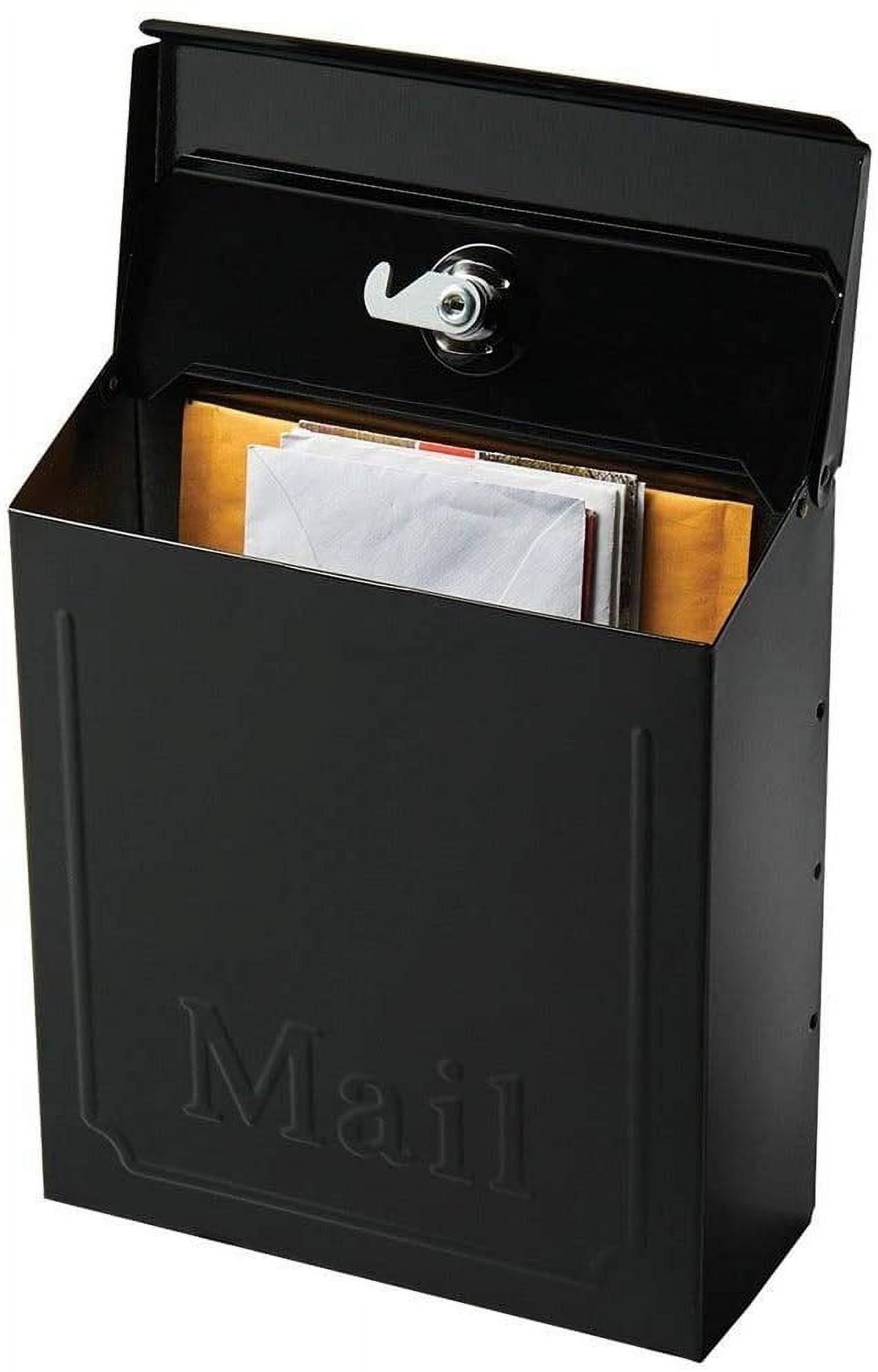 Solar Group THVKB001 10.75" Black Townhouse Wall Mount Mailbox