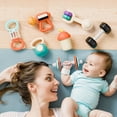 thumbnail image 3 of Asiento de coche para bebés con sonajero para gimnasio, iPlay iLearn, 7P, dentición, 3-6 m, 3 of 7