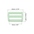 thumbnail image 2 of 5/8 Inch Tri-Glide Slide Buckles Webbing Strap Fastener, Mint Green, 100 Pack, 2 of 5