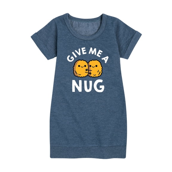 Instant Message - Give Me A Nug Graphic Short Sleeve Fleece Dress