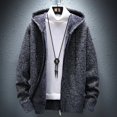 thumbnail image 1 of Suéter para hombre, suéter para hombre, cárdigan para hombre, estilo coreano, abrigo de moda para otoño e invierno, chaqueta gruesa con forro polar, 1 of 5