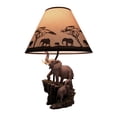 thumbnail image 1 of Elephants on Expedition Sculptural Table Lamp w/Decorative Shade, 1 of 4
