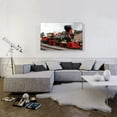 thumbnail image 2 of ARTCANVAS Red Gold Vintage Old Locomotive Steam Train Canvas Art Print - Size: 40" x 26" (0.75" Deep), 2 of 9