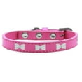thumbnail image 1 of Collier pour Chien avec Nœud Papillon Blanc Rose Vif Taille 14, 1 of 1