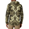 thumbnail image 4 of WTOBBY Men's Camouflage Hoodie, Street Style Loose Fit Sweatshirt with Kangaroo Pocket, Military Print Outdoor Comfort,Green XL, 4 of 6
