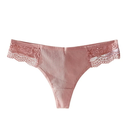 BYHONG Women Panties Sexy Sports Thong Breathable Panties Womens Underwear Pink XL