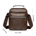 thumbnail image 3 of Usloyux Under $5 Crossbody Travel Bags,Shoulder Bag,Men Bag Leather Shoulder Bags with Zipper,Crossbody Bag for Men,Adjustable Strap Lightweight Spacious Handbag For Travel Work Daily, 3 of 6