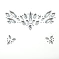 thumbnail image 3 of Unique Bargains Elegant Face Rhinestone Stickers for Concert and Halloween Events White, 3 of 5