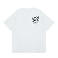 thumbnail image 4 of NAMTYQX Graphic Tees Men Light Plus Size Round Neck Elastic Pattern Casual Loose Fit Short Sleeve Hawaiian Comfort Summer Shirts for Men White Size 5XL, 4 of 5
