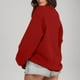 thumbnail image 4 of Gibobby Tops Mujeres Casual Sudadera con capucha de manga larga con cuello redondo y estampado de amor para el día de San Valentín al libre para mujer 5 (Rojo, L), 4 of 5