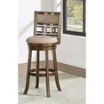thumbnail image 2 of New Classic Furniture Gia 29" Wood & Fabric Swivel Bar Stool in Cherry, 2 of 7
