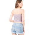 thumbnail image 4 of Made by Olivia Women's Solid Textured Knit Eyelet Bandeau Tube Top, 4 of 4