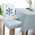 thumbnail image 6 of Chair Covers for Dining Room Set of 6,Watercolors Christmas Snowflakes Stretch Seat Protector Removable Washable Chairs Slipcovers for Kitchen Banquet Wedding Hotel,Stripes on Linen, 6 of 6