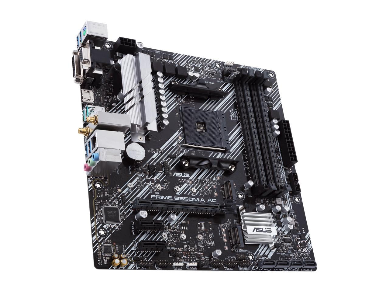 Asus Prime B550M-A AC Desktop Motherboard - AMD Chipset - Socket AM4 - Micro ATX